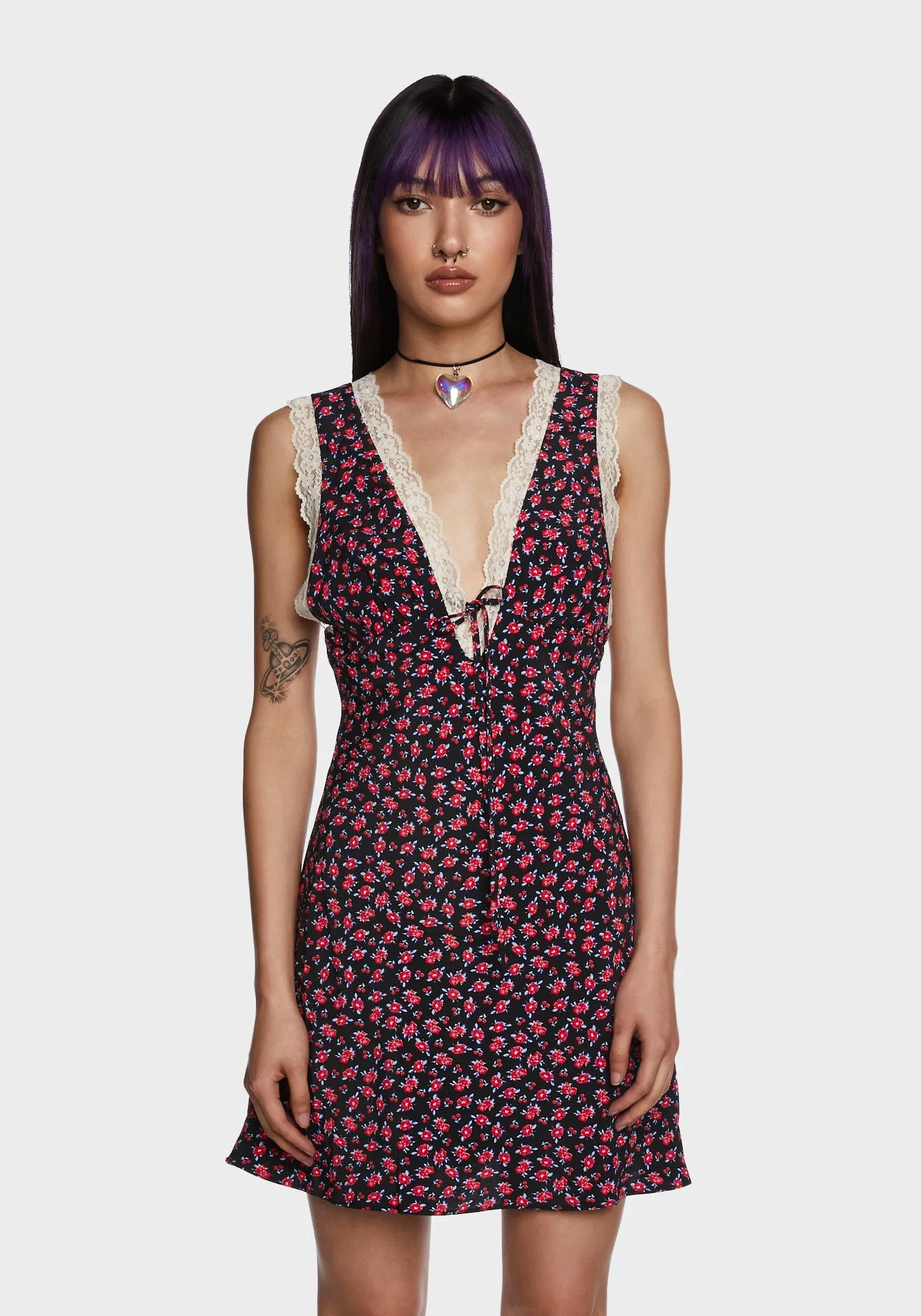 Sunlit Moments Mini Dress - Black sold by Dolls Kill