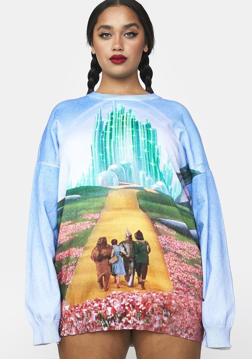 Plus City Of Emeralds Oversized Sweater sold by Dolls Kill