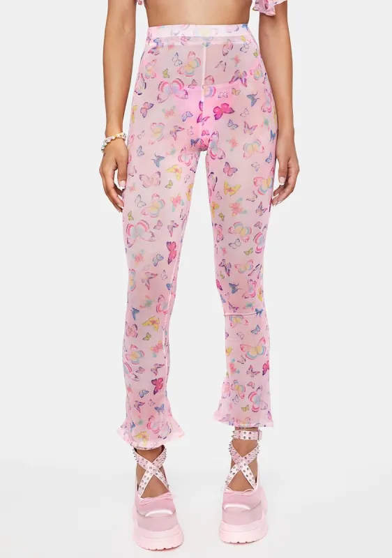 Butterfly Mesh Flares sold by Dolls Kill