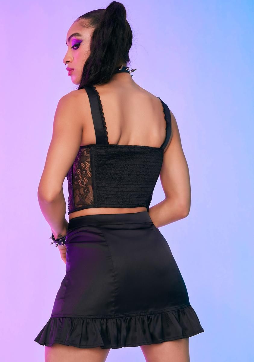 Pass The Crystals Satin Skirt sold by Dolls Kill product image thumbnail 4