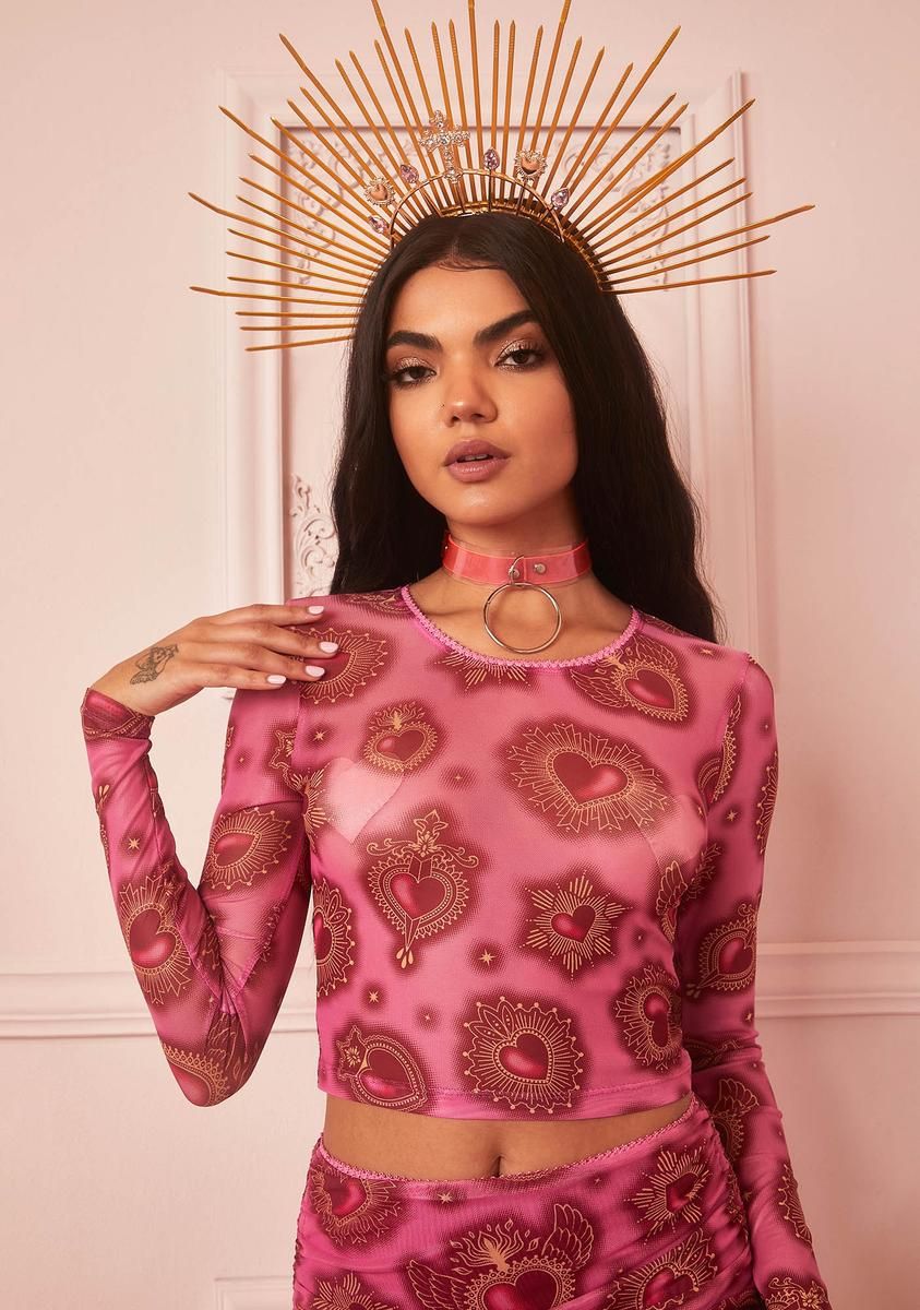 Feel My Halo Mesh Top sold by Dolls Kill