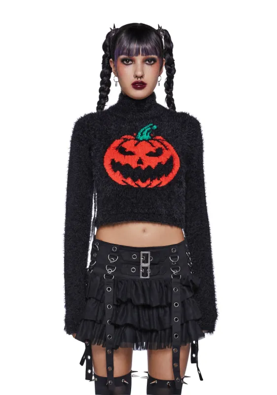Cut It Out Crop Sweater sold by Dolls Kill