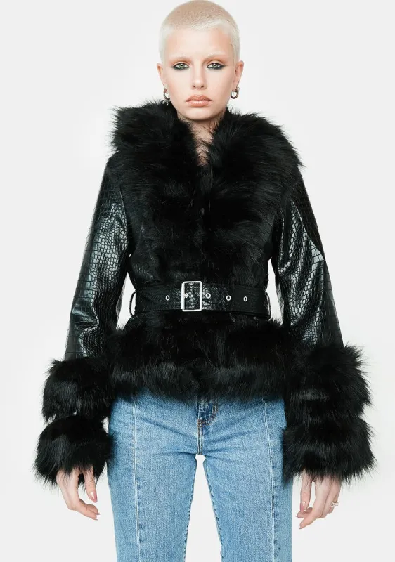 Montauk Faux Fur Coat sold by Dolls Kill