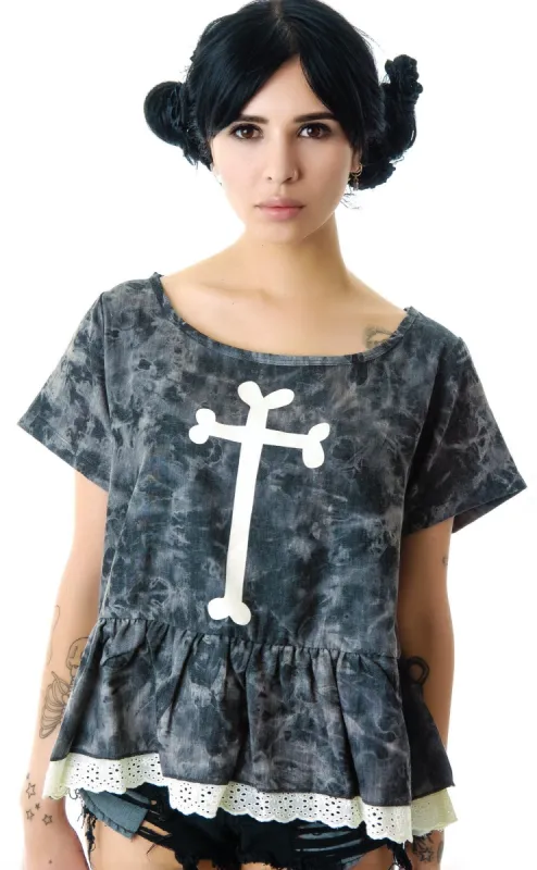 Bonio Lacey Babydoll Top sold by Dolls Kill