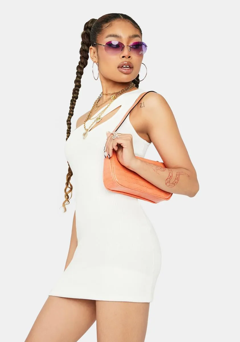 Ivory Fairy Fantastic One Shoulder Cutout Bodycon Dress sold by Dolls Kill product image thumbnail 2