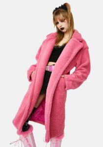 Far Out Here Faux Fur Jacket sold by Dolls Kill