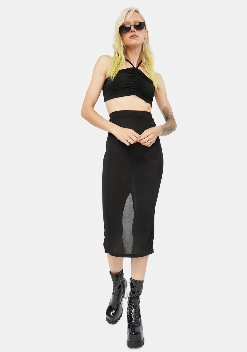 Noir Skip The Line Skirt Set sold by Dolls Kill product image thumbnail 2