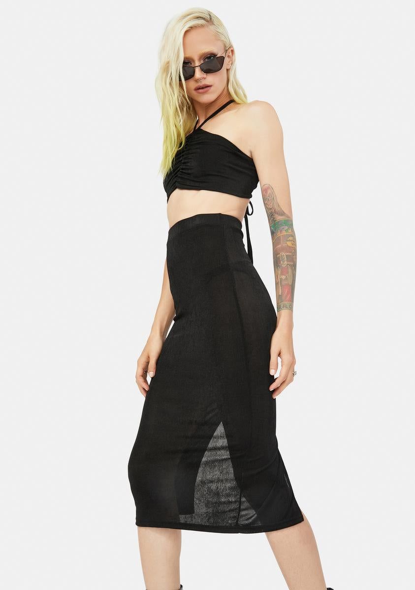 Noir Skip The Line Skirt Set sold by Dolls Kill product image thumbnail 3