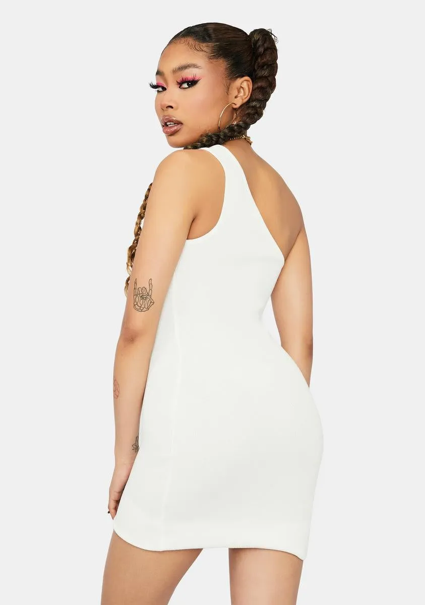 Ivory Fairy Fantastic One Shoulder Cutout Bodycon Dress sold by Dolls Kill product image thumbnail 4