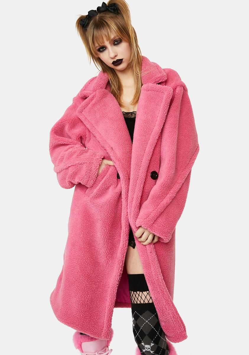 Far Out Here Faux Fur Jacket sold by Dolls Kill