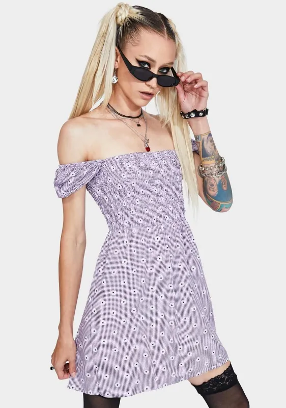 Lavender Daisy Field Eldre Dress sold by Dolls Kill
