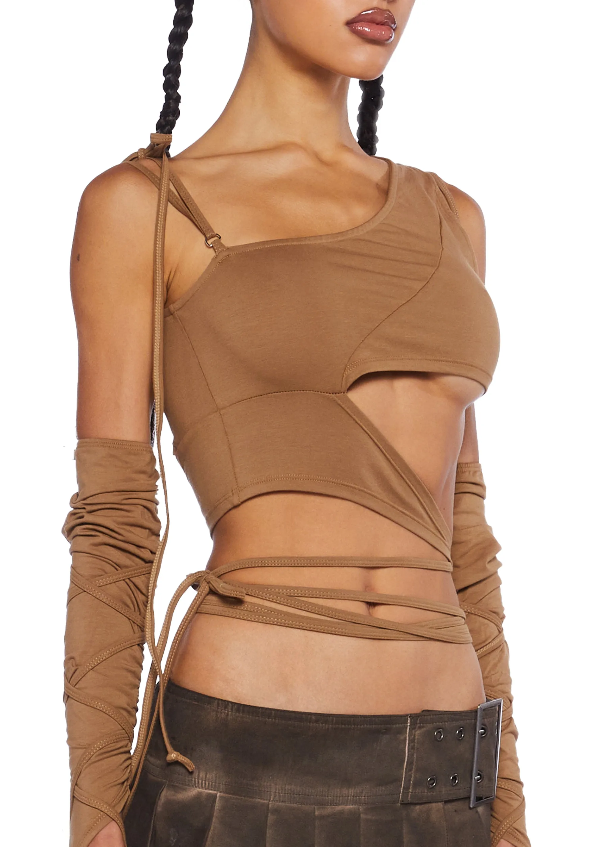 Through The Storm Cut-Out Crop Top sold by Dolls Kill product image thumbnail 5