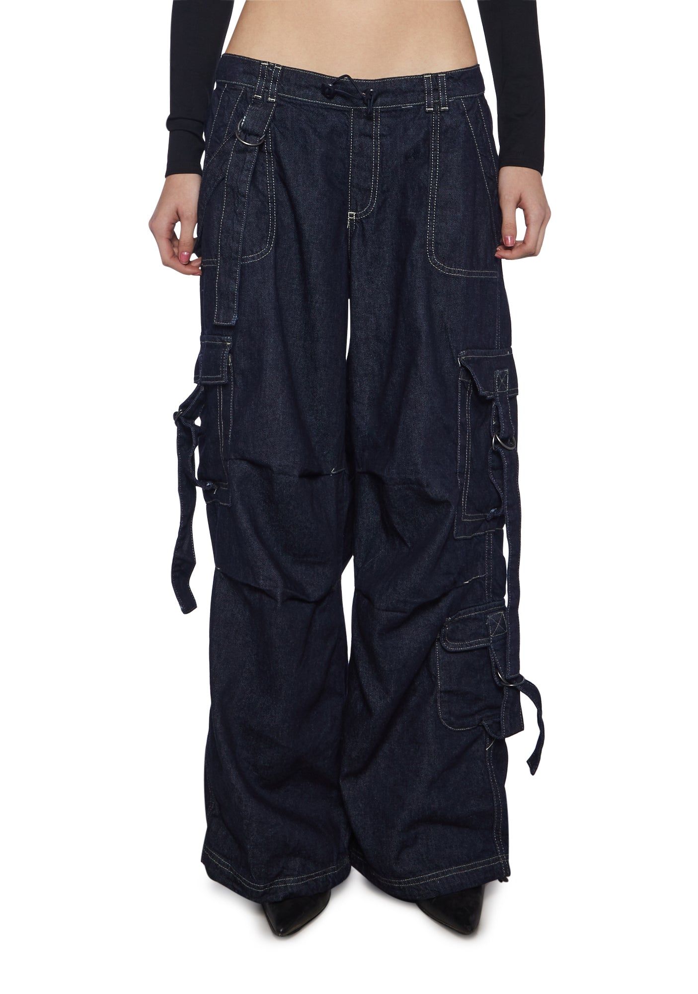 Black Weird Sisters Lace Fit And Flare Dress sold by Dolls Kill product image thumbnail 4