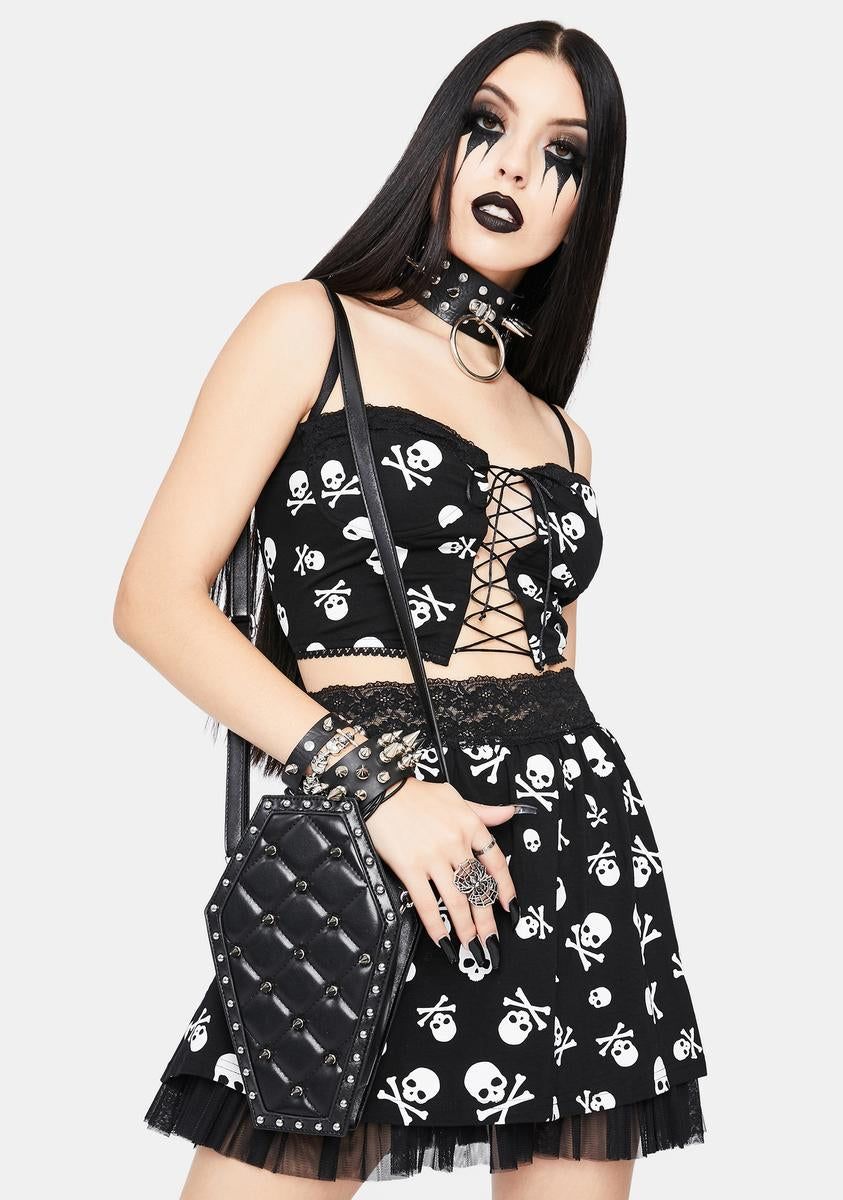 Mistress Of Macabre Crop Top sold by Dolls Kill product image thumbnail 2