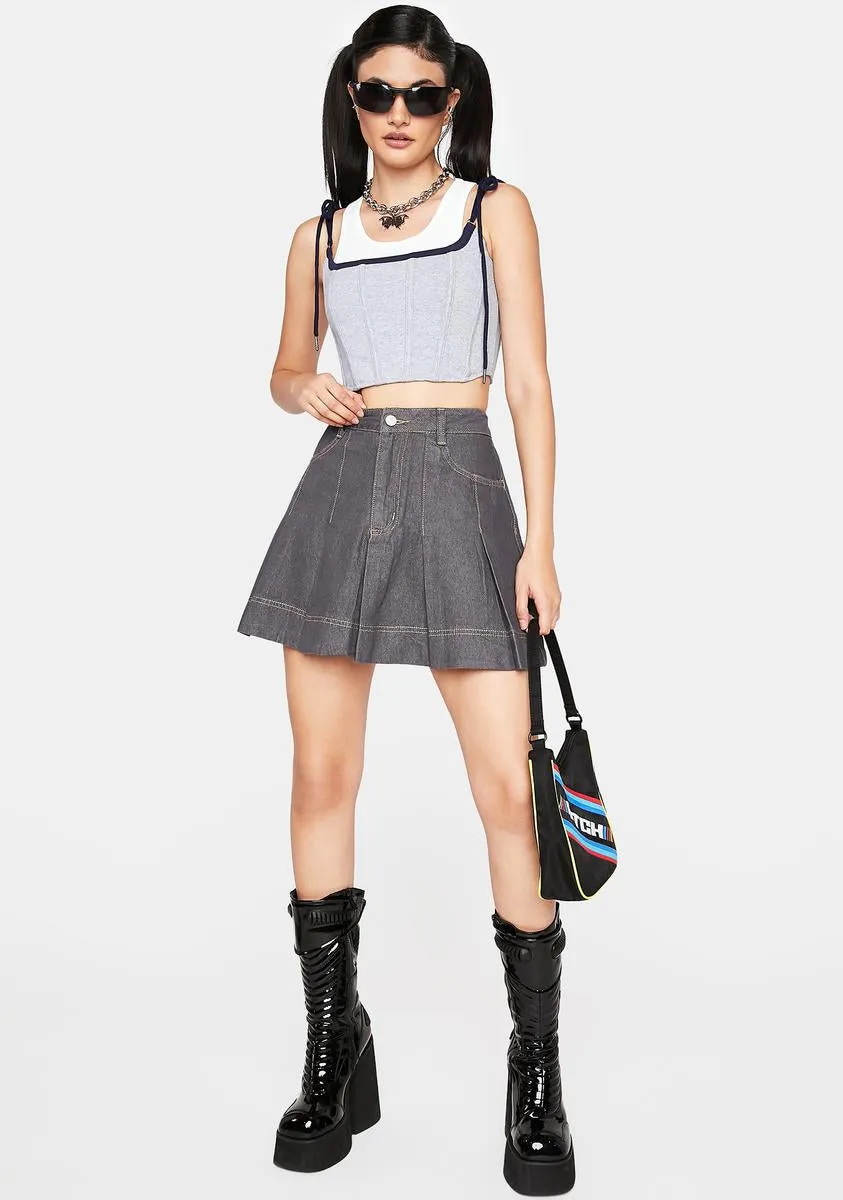 Smokin' Goal Seeker Denim Skirt sold by Dolls Kill product image thumbnail 5
