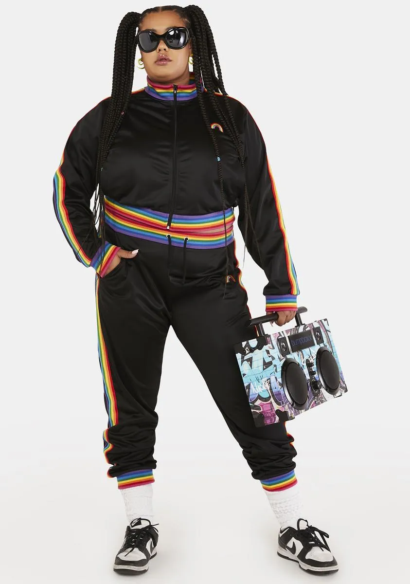Plus Get Funky Striped Track Pants sold by Dolls Kill product image thumbnail 3