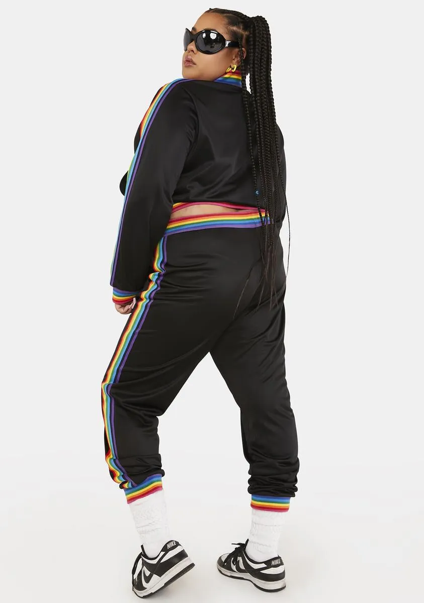Plus Get Funky Striped Track Pants sold by Dolls Kill product image thumbnail 4