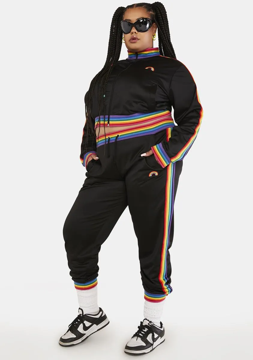 Plus Get Funky Striped Track Pants sold by Dolls Kill product image thumbnail 2