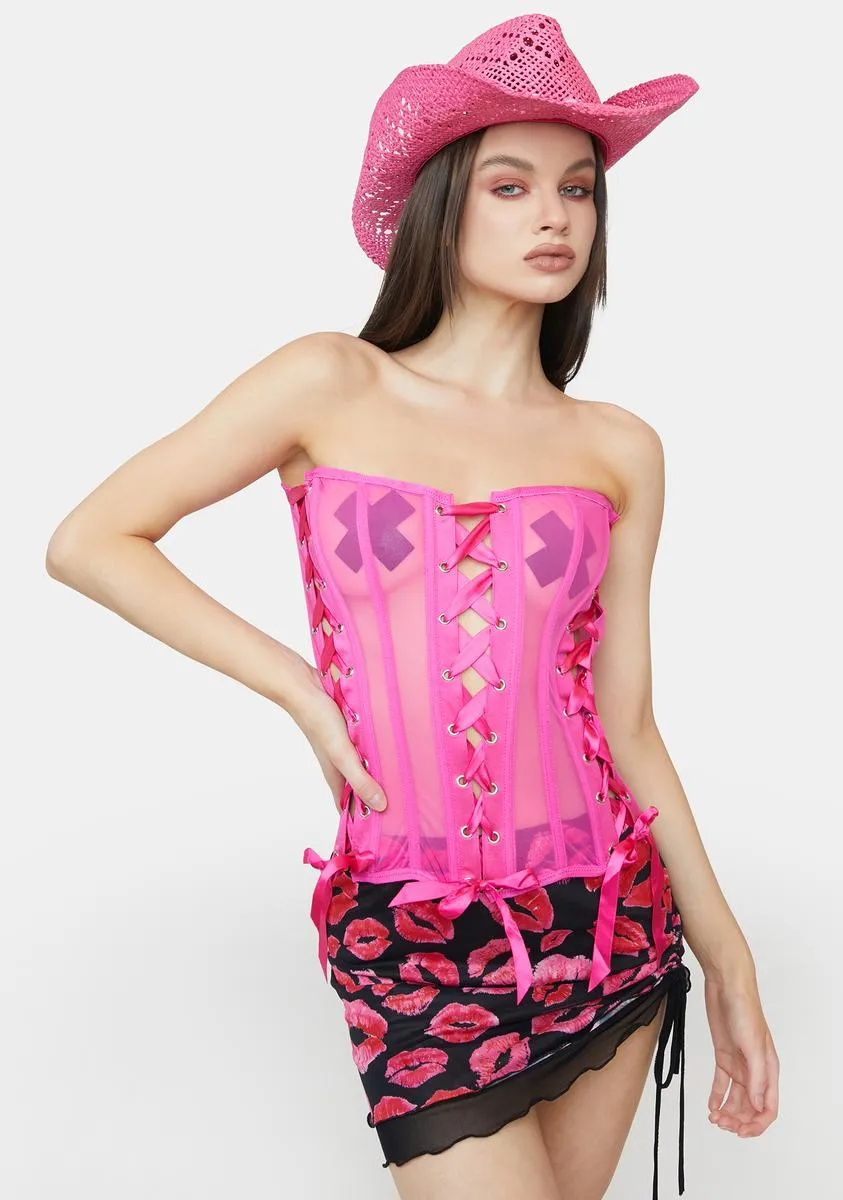 Hotter Than Hot Lace Up Corset sold by Dolls Kill