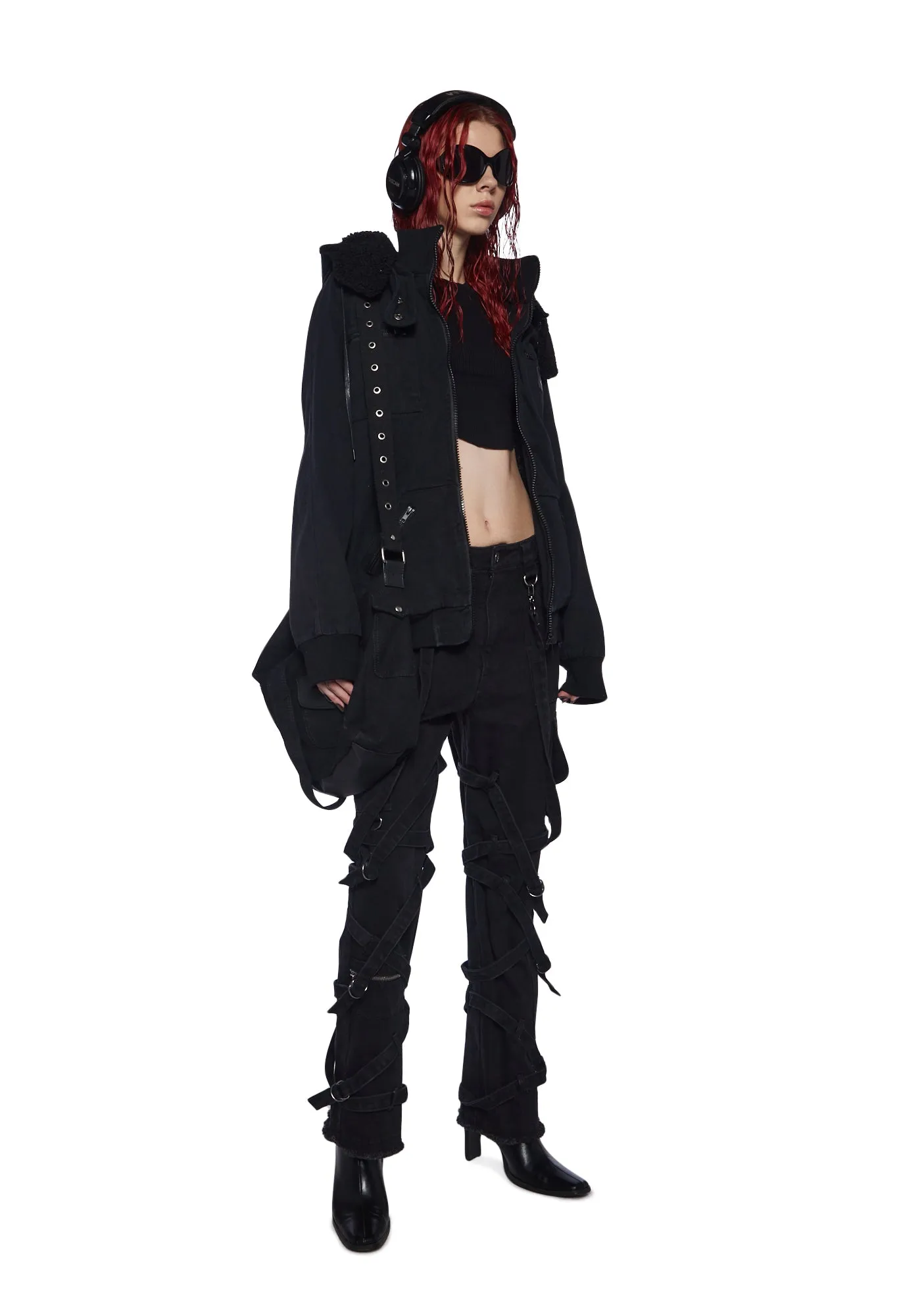 Compression Unisex Strappy Jeans sold by Dolls Kill product image thumbnail 2