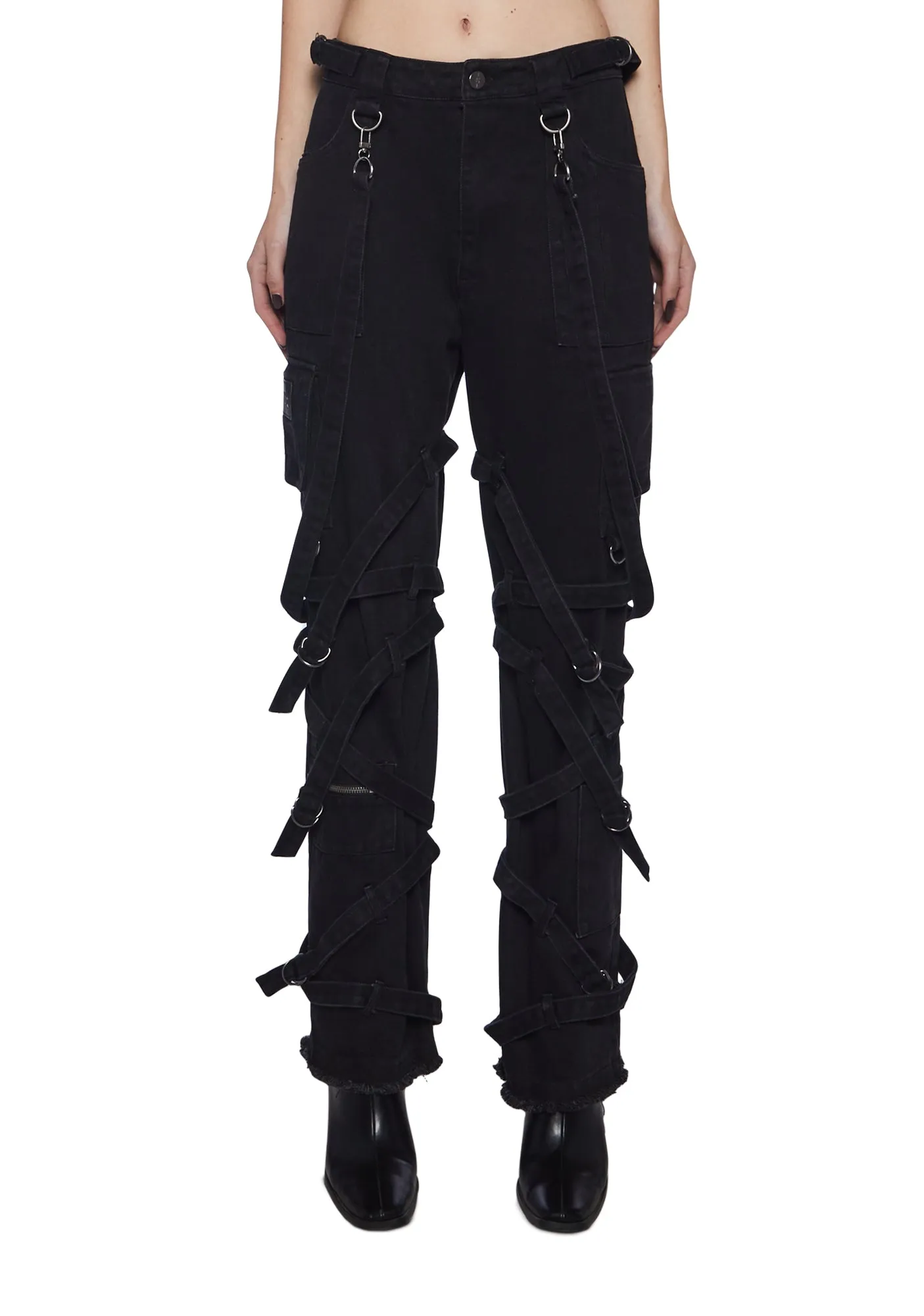 Compression Unisex Strappy Jeans sold by Dolls Kill