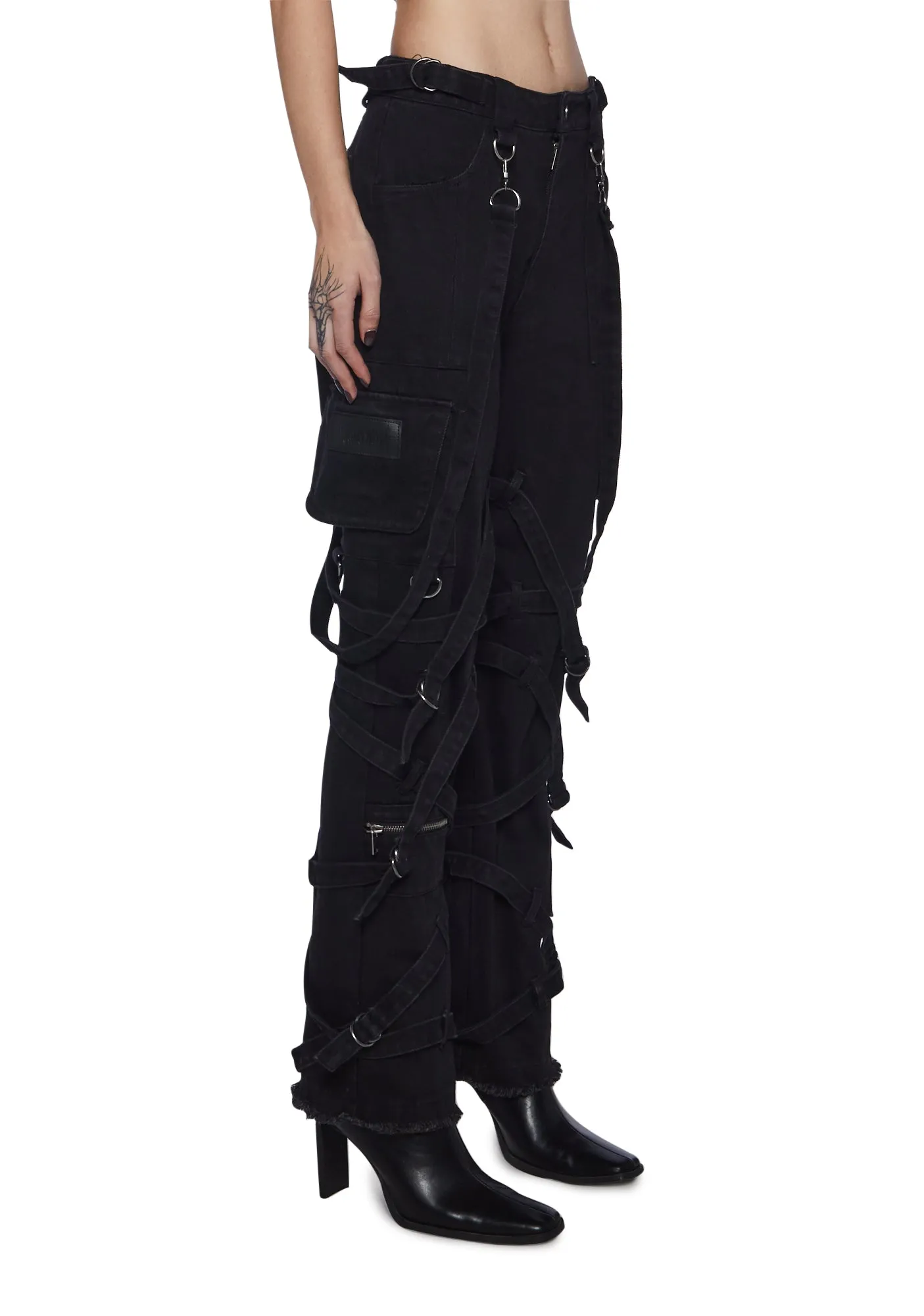 Compression Unisex Strappy Jeans sold by Dolls Kill product image thumbnail 3