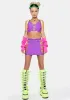Neon Dimensions Buckle Skirt sold by Dolls Kill