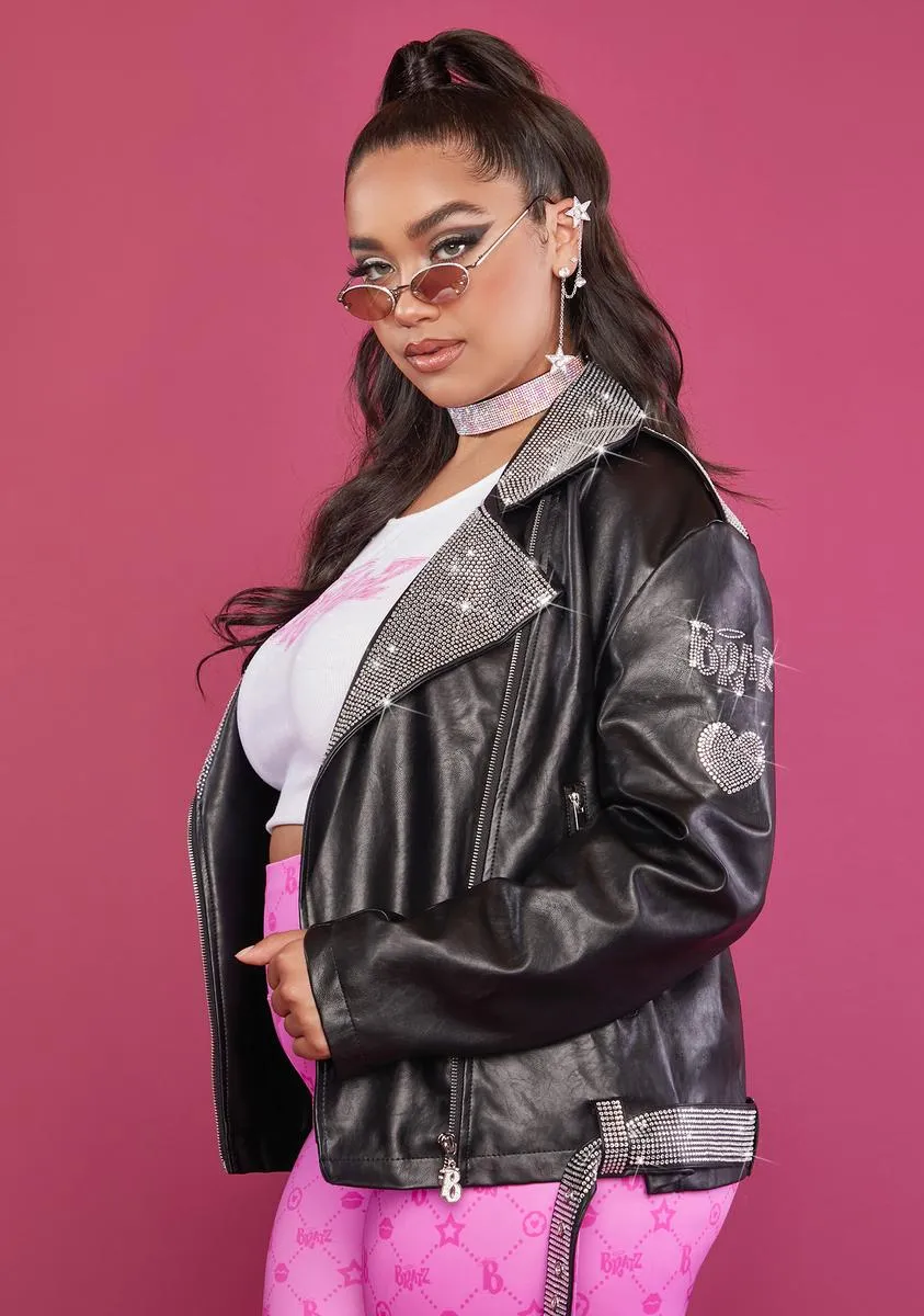 Plus Glam Rock Rhinestone Moto Jacket sold by Dolls Kill product image thumbnail 2