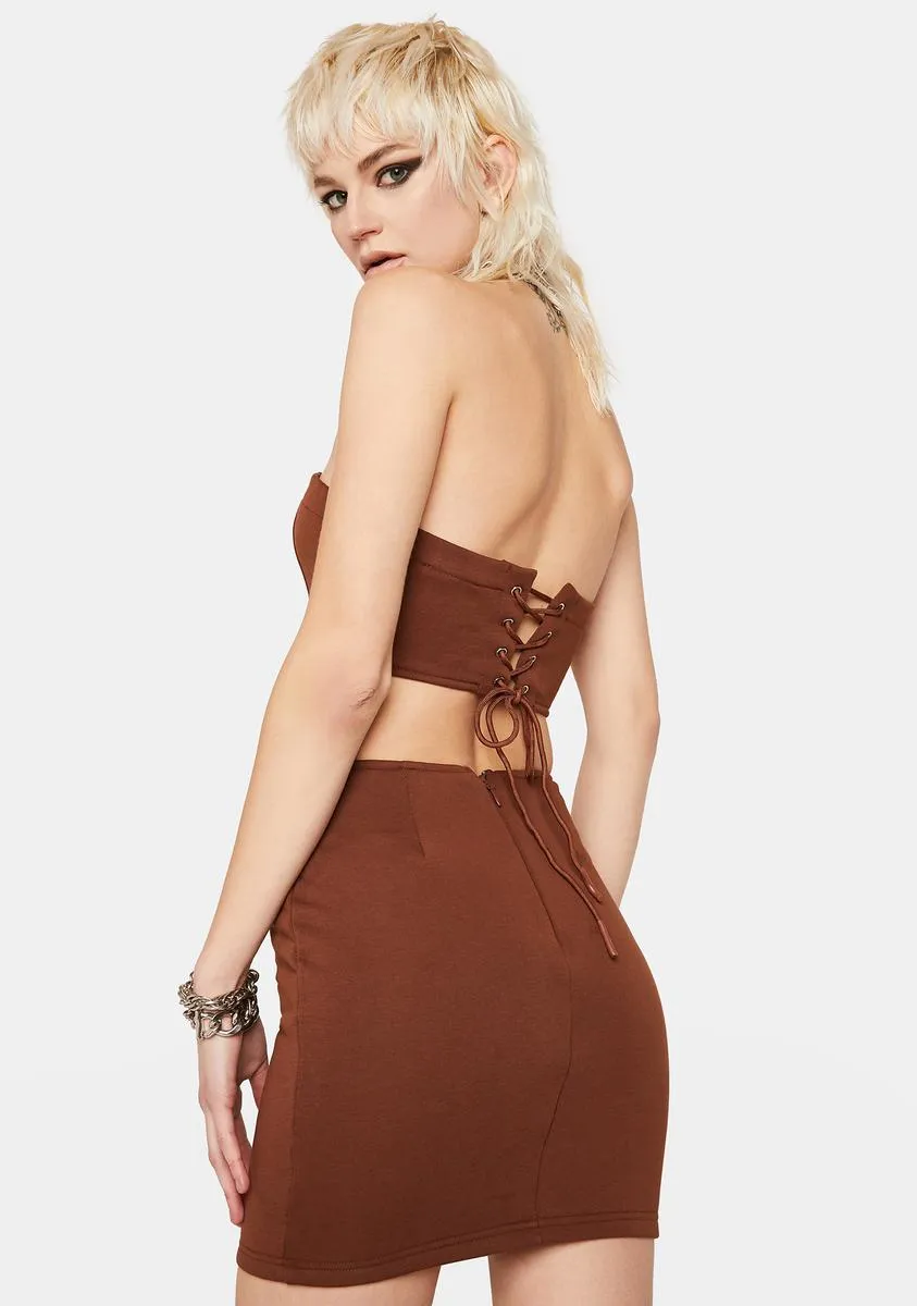 Cocoa Face The Music Mini Dress sold by Dolls Kill product image thumbnail 4