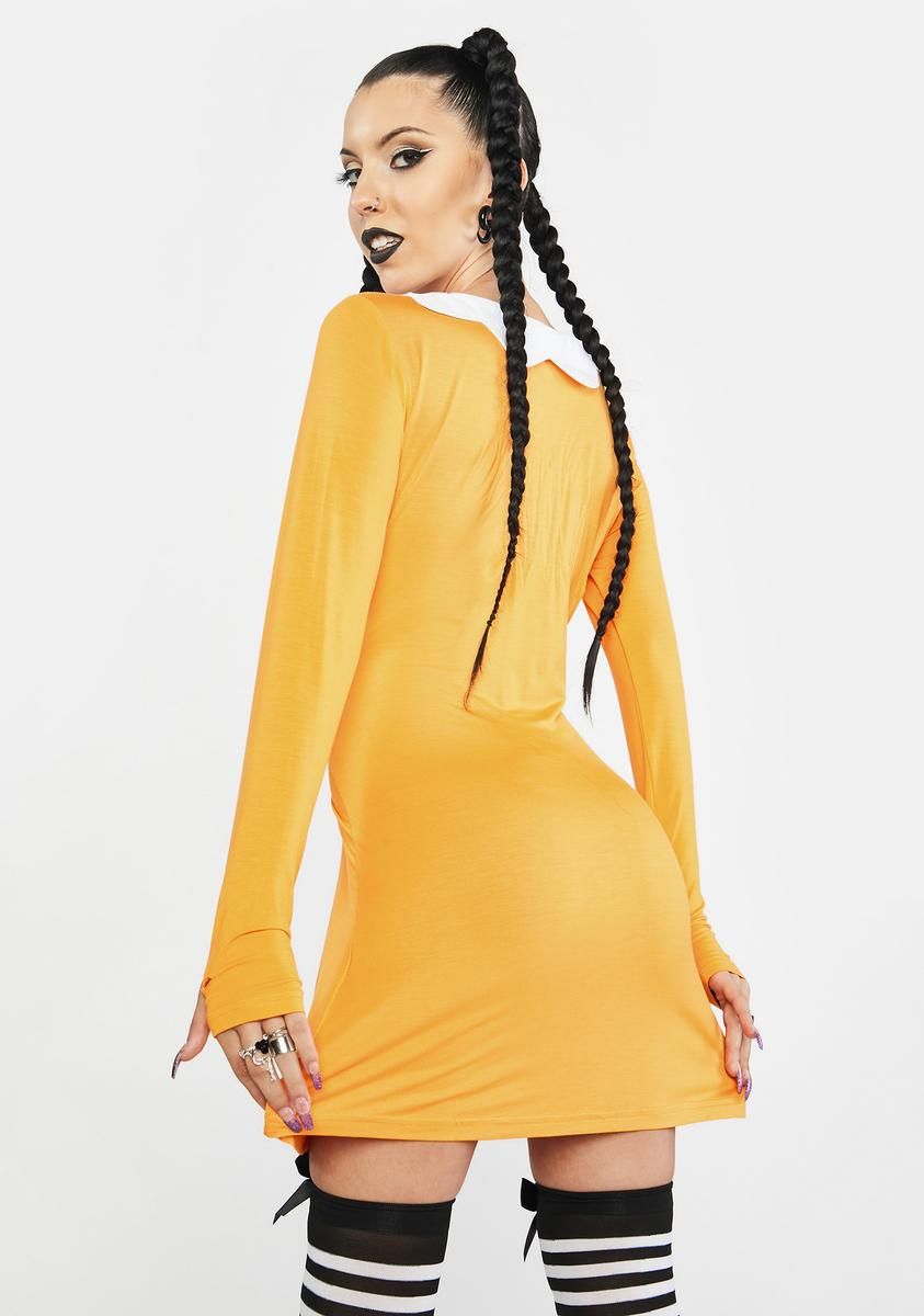 Carve A Smile Pumpkin Mini Dress sold by Dolls Kill product image thumbnail 4