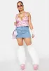 Plus Starry Eyed Halter Tie Top sold by Dolls Kill