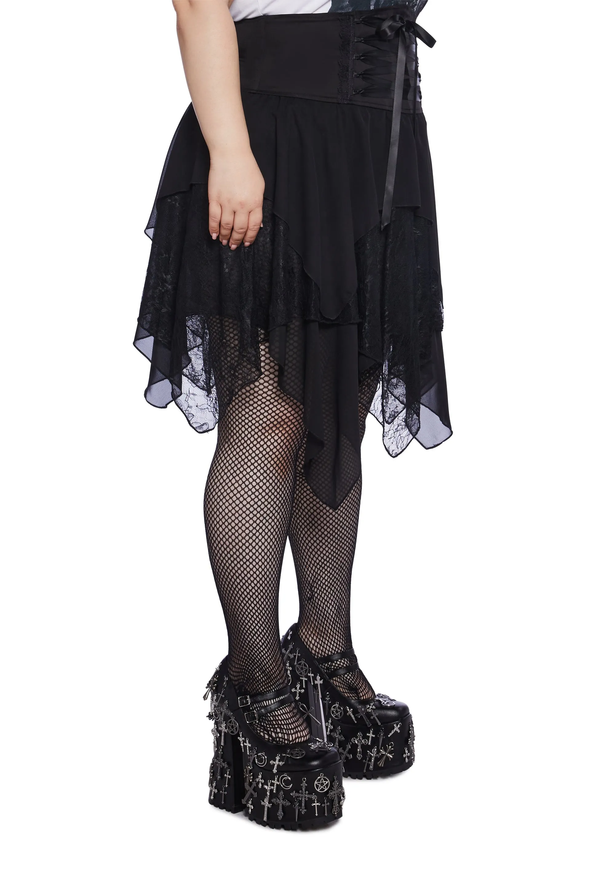 Plus Secretly Spellbound Waist Cinching Skirt sold by Dolls Kill product image thumbnail 3