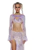 Ethereal Opulence Sequin Bra And Shrug Set sold by Dolls Kill