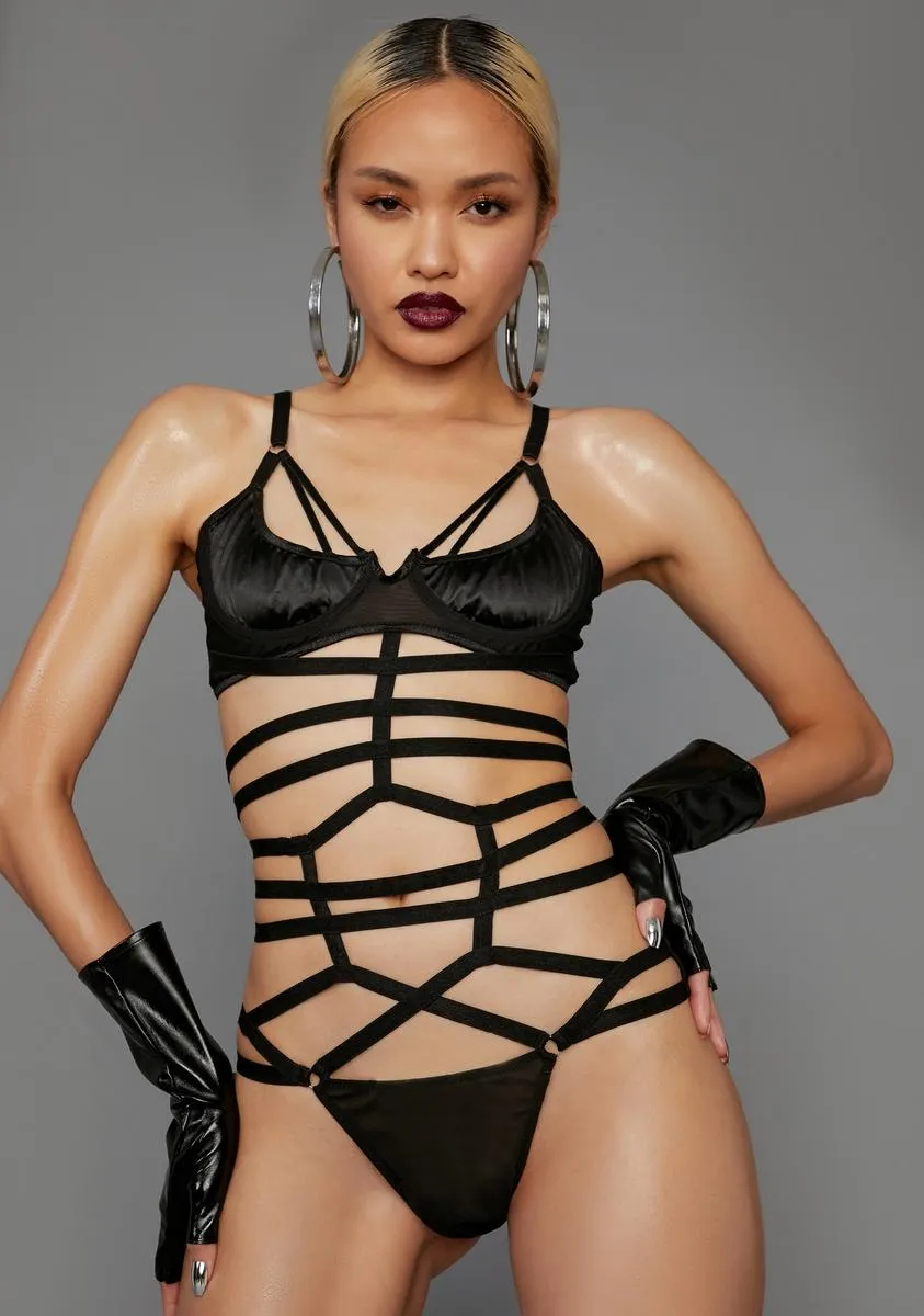 Girls Night In Caged Lingerie Set sold by Dolls Kill