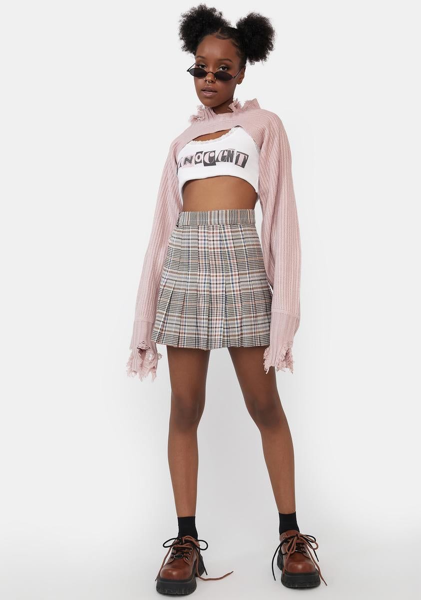 Mauve For A While Now Distressed Shrug sold by Dolls Kill product image thumbnail 3