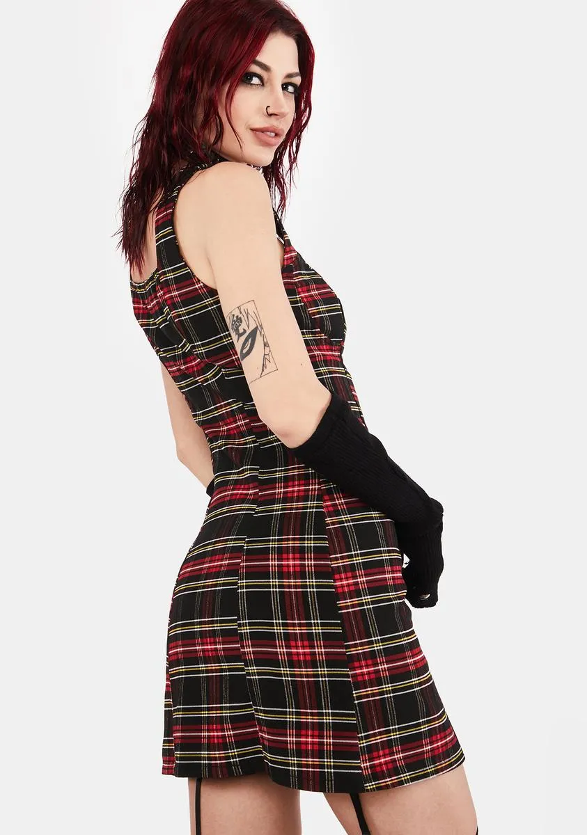 Disgraced Tartan Dress sold by Dolls Kill product image thumbnail 4
