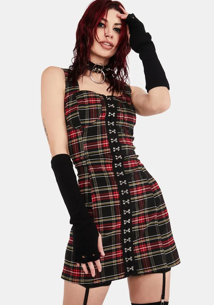 Disgraced Tartan Dress sold by Dolls Kill
