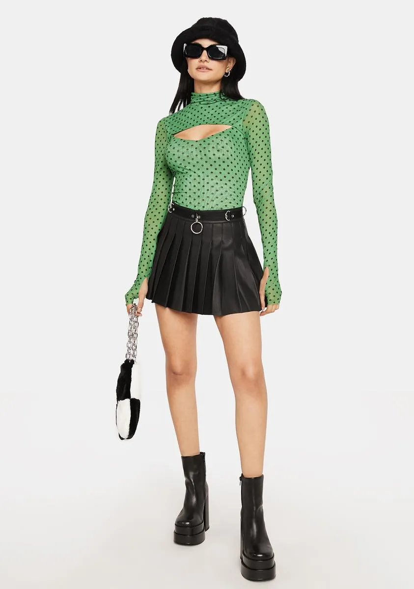 Vert Dawn Polka Dot Mesh Bodysuit sold by Dolls Kill product image thumbnail 3