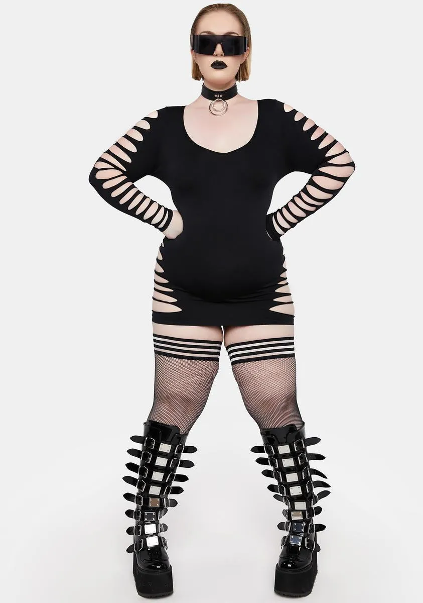 Plus Don't Look Back Mini Dress sold by Dolls Kill product image thumbnail 3