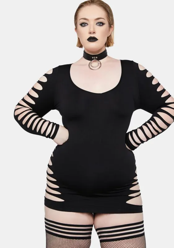 Plus Don't Look Back Mini Dress sold by Dolls Kill