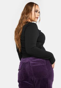 Plus Keep Your Cool Long Sleeve Top sold by Dolls Kill