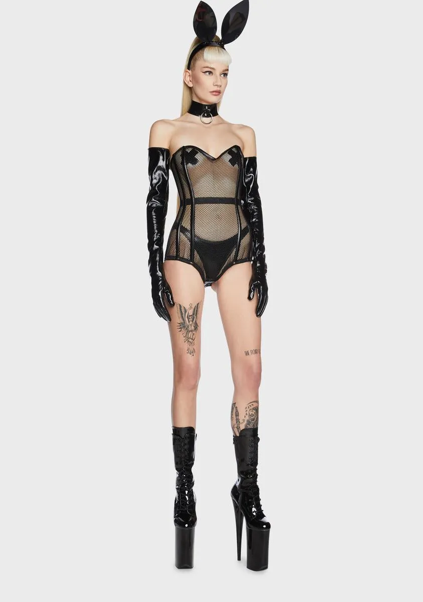 Top Drawer Fishnet Corseted Bodysuit sold by Dolls Kill product image thumbnail 5