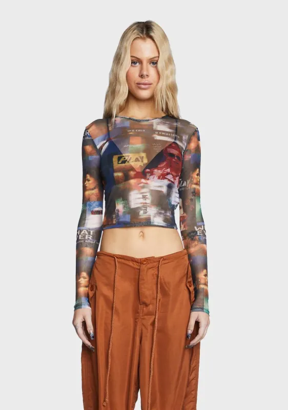 Two Faced Mesh Top sold by Dolls Kill
