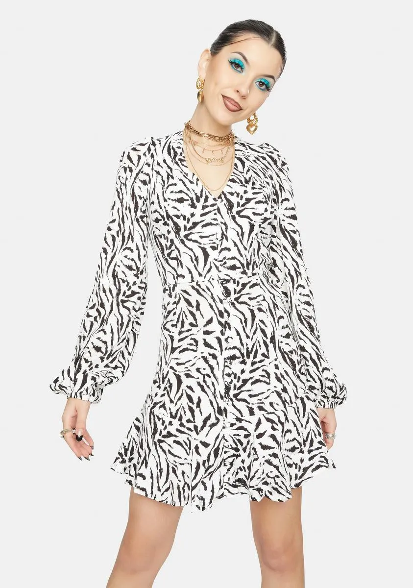 Zebra Monna Mini Dress sold by Dolls Kill