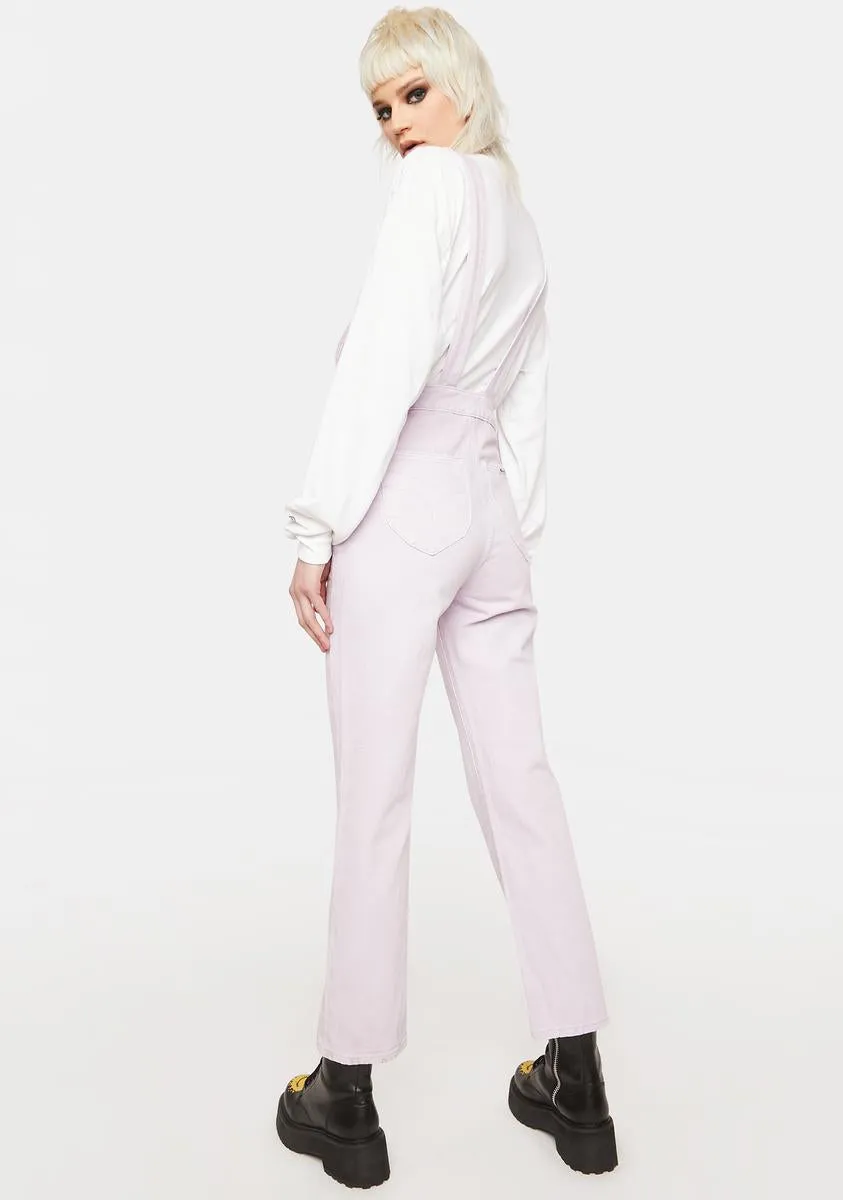 Lavender Original Denim Overalls sold by Dolls Kill product image thumbnail 4