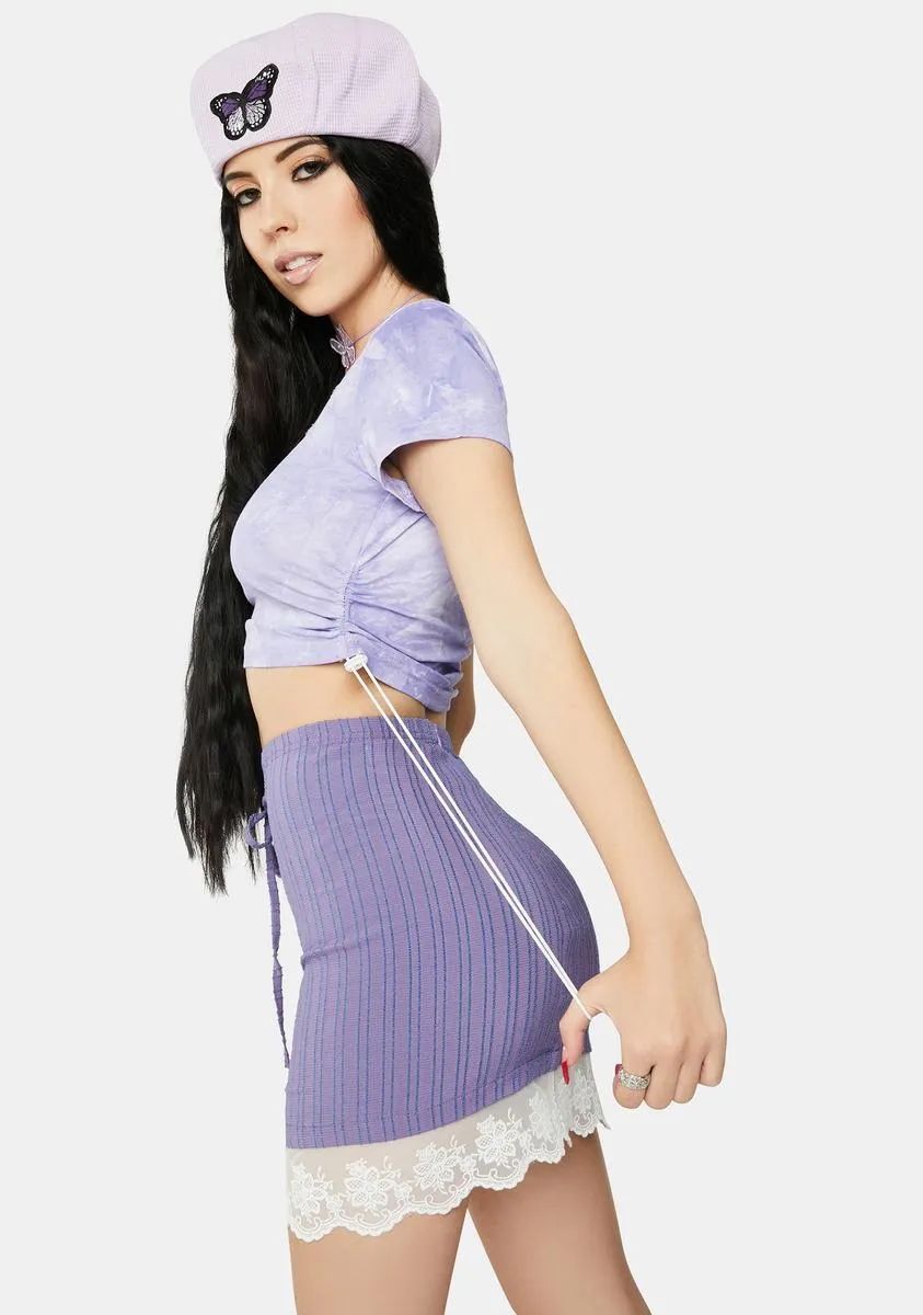 Purple Chain Pull Up Crop Top sold by Dolls Kill product image thumbnail 4