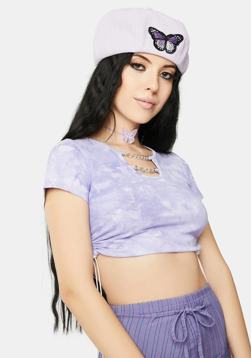 Purple Chain Pull Up Crop Top sold by Dolls Kill product image thumbnail 2