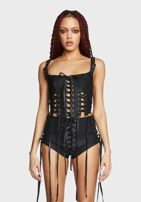 Poisoned Heart Corset Top sold by Dolls Kill