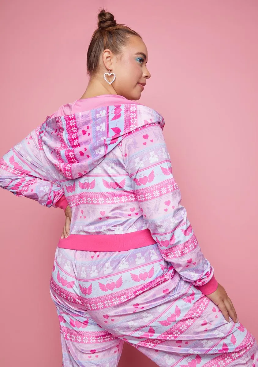 Plus One I Adore Velour Hoodie sold by Dolls Kill product image thumbnail 4