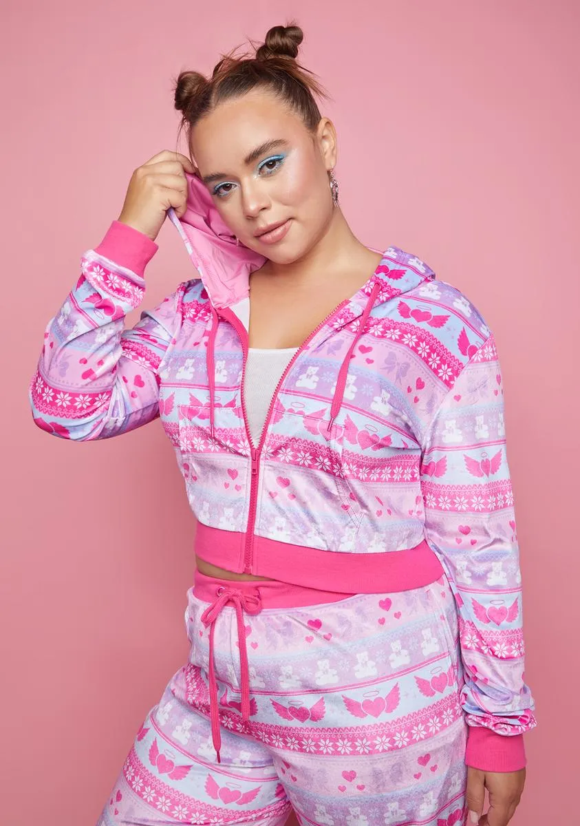 Plus One I Adore Velour Hoodie sold by Dolls Kill product image thumbnail 2